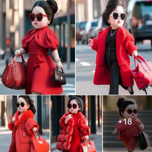 Transformation in Scarlet: A Glimpse of the Enchanting Elegance of a Lady in Red.